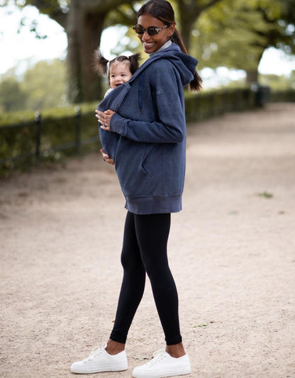 Women Seraphine Coats & Jackets Navy Blue 3 In 1 Maternity Hoodie