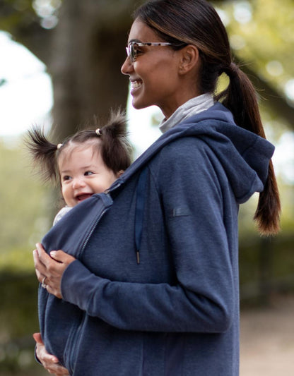Women Seraphine Coats & Jackets Navy Blue 3 In 1 Maternity Hoodie