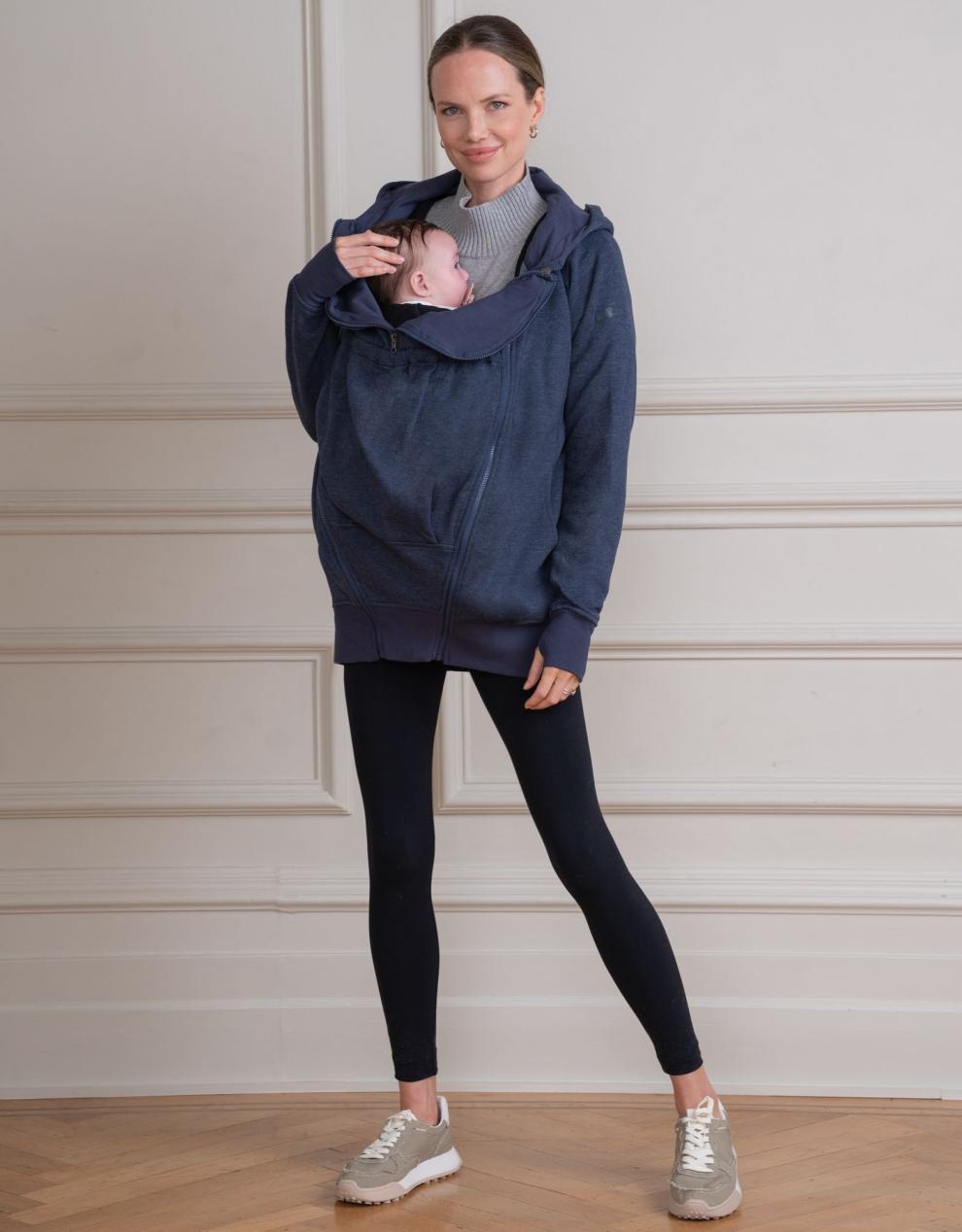 Women Seraphine Coats & Jackets Navy Blue 3 In 1 Maternity Hoodie