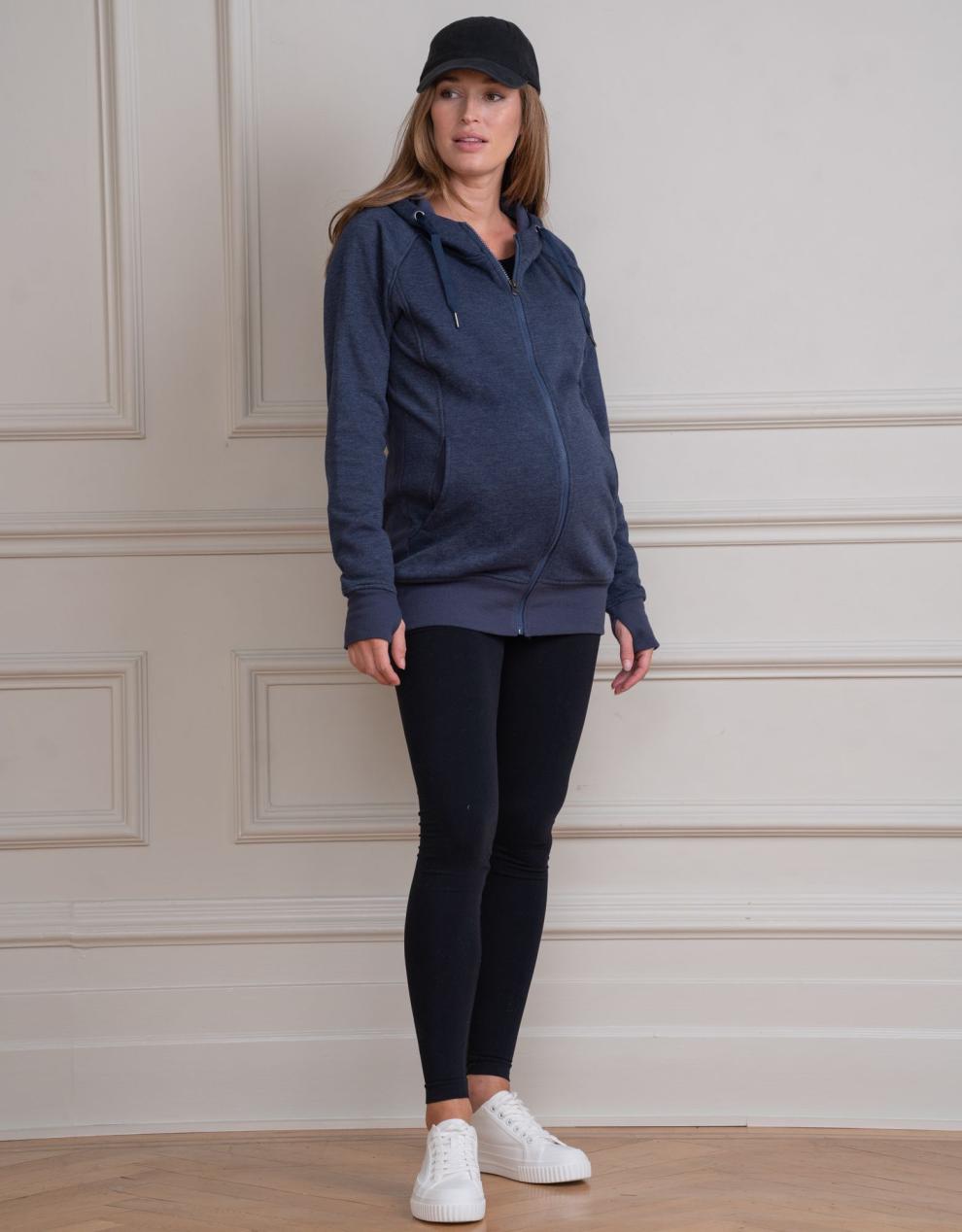 Women Seraphine Coats & Jackets Navy Blue 3 In 1 Maternity Hoodie