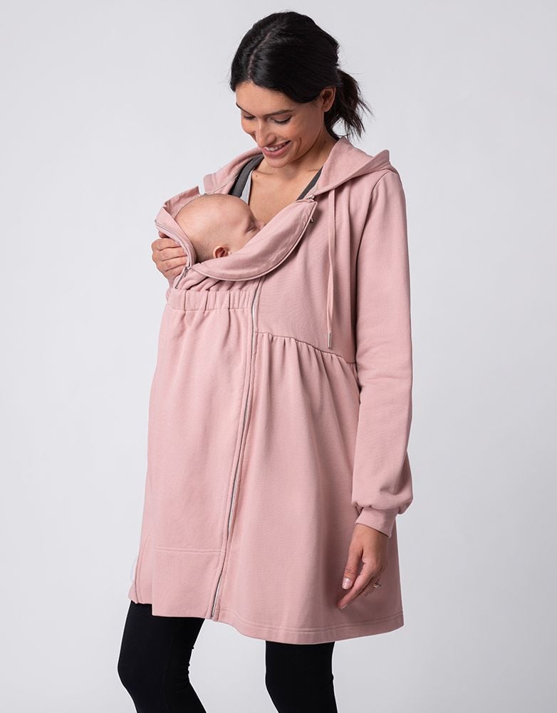 Women Seraphine Coats & Jackets Pink 3 In 1 Maternity & Babywearing Hoodie Tunic