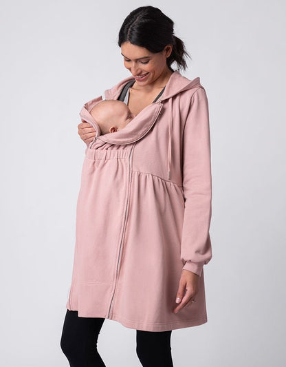 Women Seraphine Coats & Jackets Pink 3 In 1 Maternity & Babywearing Hoodie Tunic