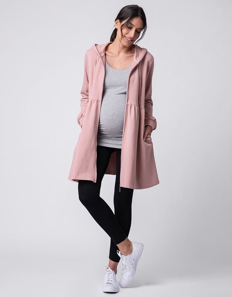Women Seraphine Coats & Jackets Pink 3 In 1 Maternity & Babywearing Hoodie Tunic