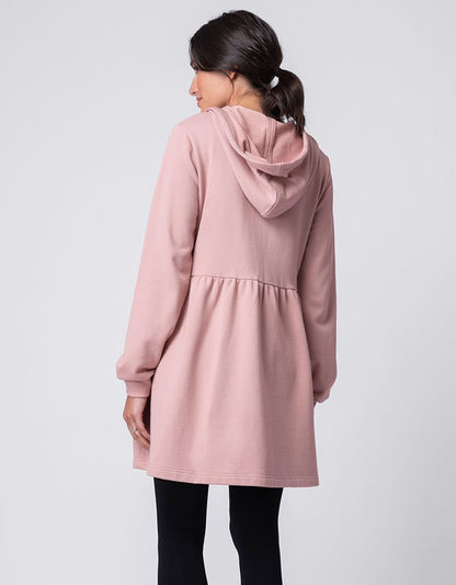 Women Seraphine Coats & Jackets Pink 3 In 1 Maternity & Babywearing Hoodie Tunic