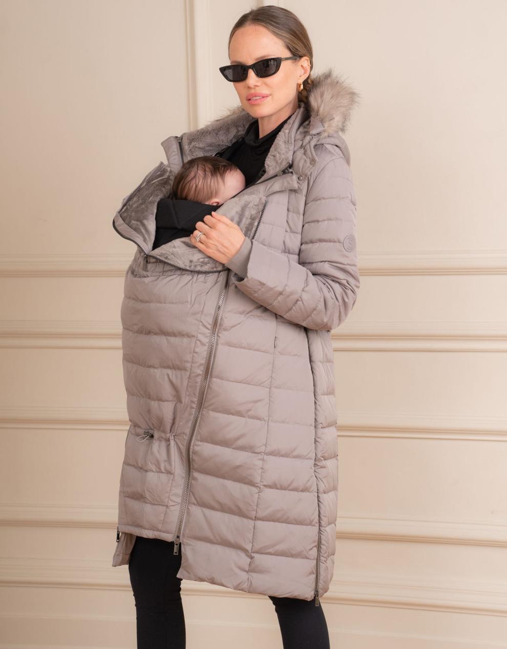 Women Seraphine Coats & Jackets Slate 3 In 1 Down Maternity Coat