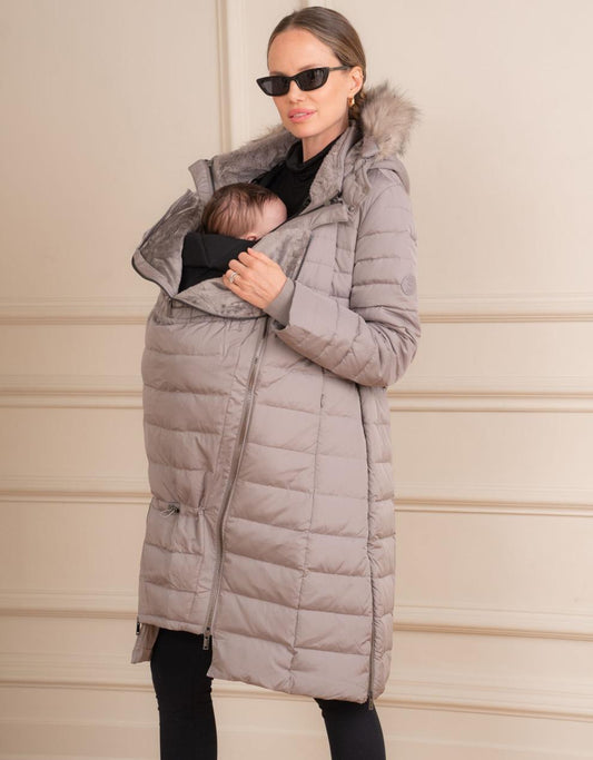 Women Seraphine Coats & Jackets Slate 3 In 1 Down Maternity Coat