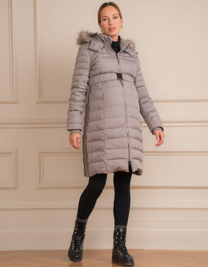 Women Seraphine Coats & Jackets Slate 3 In 1 Down Maternity Coat