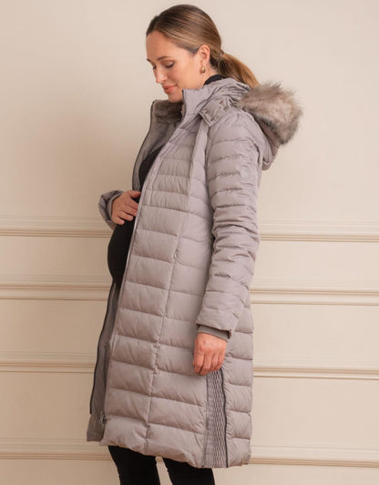 Women Seraphine Coats & Jackets Slate 3 In 1 Down Maternity Coat
