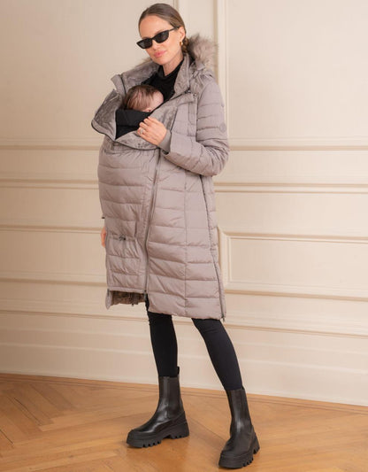 Women Seraphine Coats & Jackets Slate 3 In 1 Down Maternity Coat