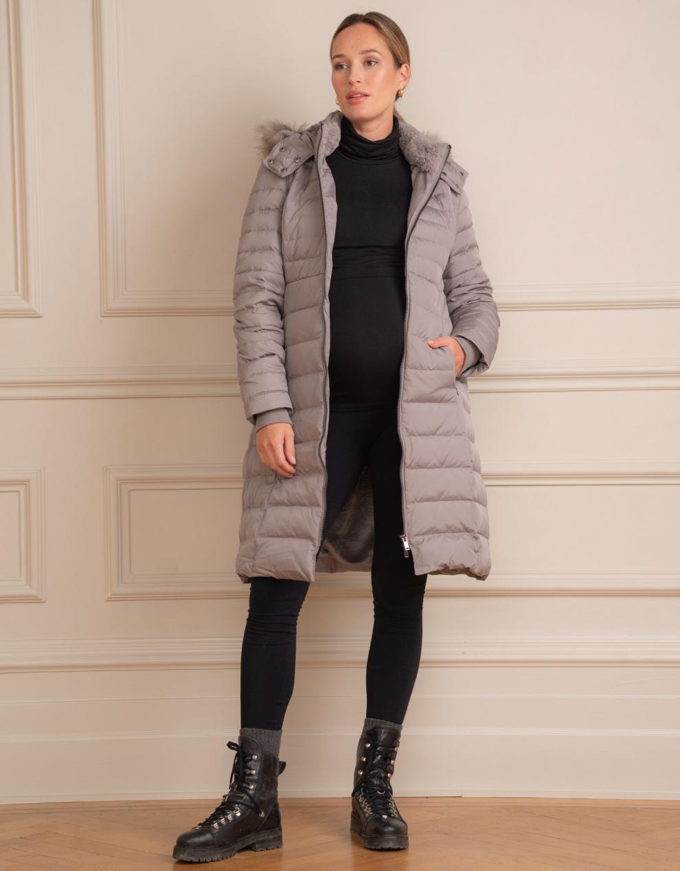 Women Seraphine Coats & Jackets Slate 3 In 1 Down Maternity Coat