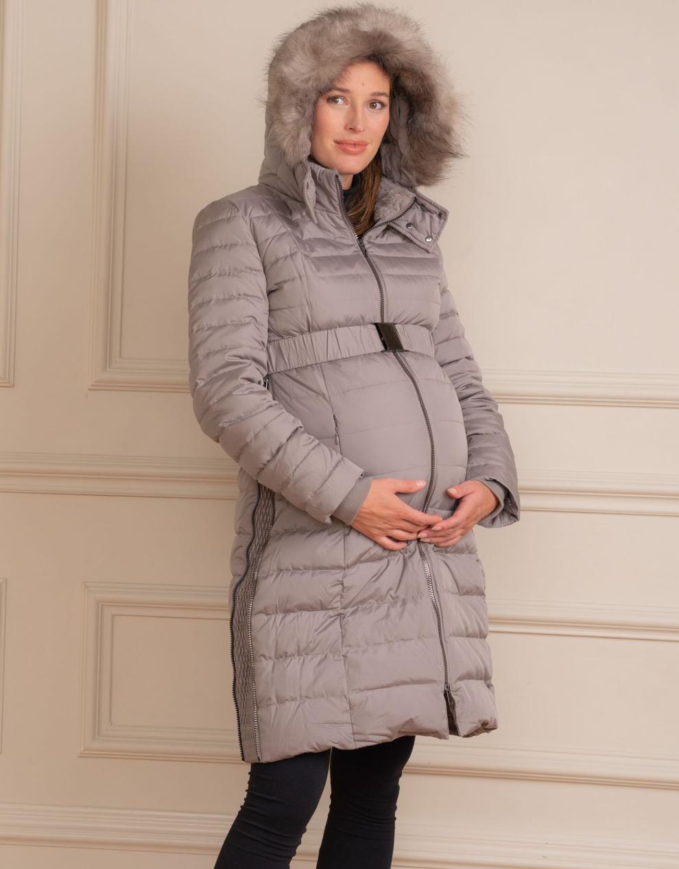 Women Seraphine Coats & Jackets Slate 3 In 1 Down Maternity Coat