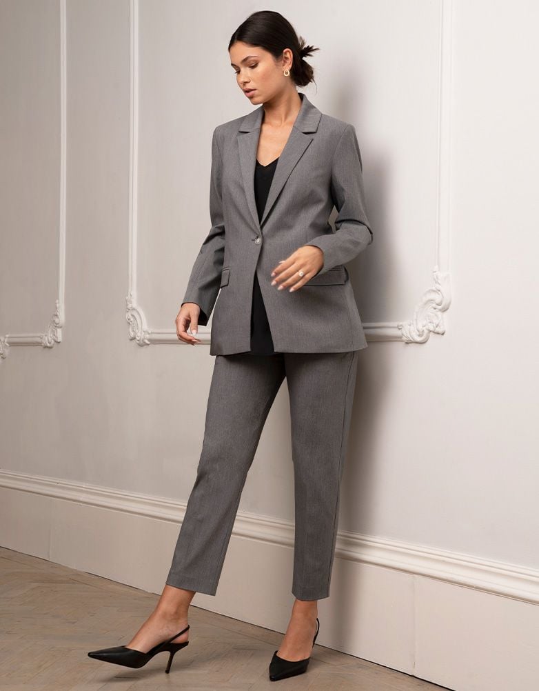 Women Seraphine Coats & Jackets Tailored Grey Maternity Blazer