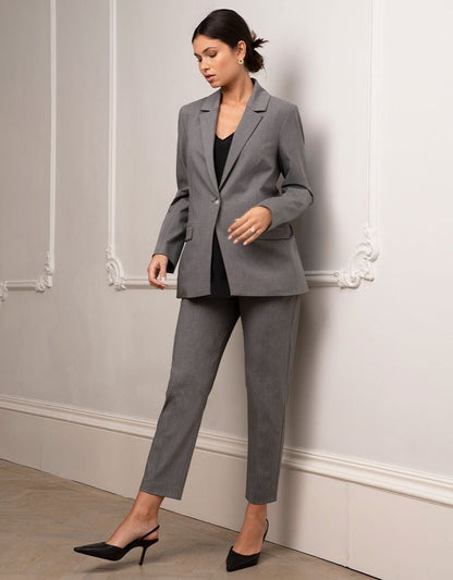 Women Seraphine Coats & Jackets Tailored Grey Maternity Blazer