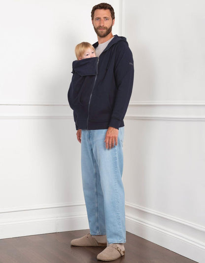 Women Seraphine Coats & Jackets Navy Blue Men's Babywearing Hoodie