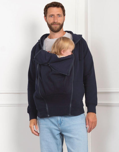 Women Seraphine Coats & Jackets Navy Blue Men's Babywearing Hoodie
