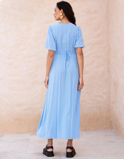 Women Seraphine Dresses Button-through V Neck Maternity And Nursing Dress