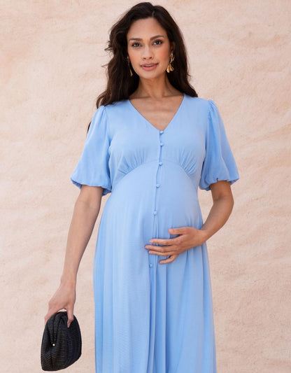 Women Seraphine Dresses Button-through V Neck Maternity And Nursing Dress