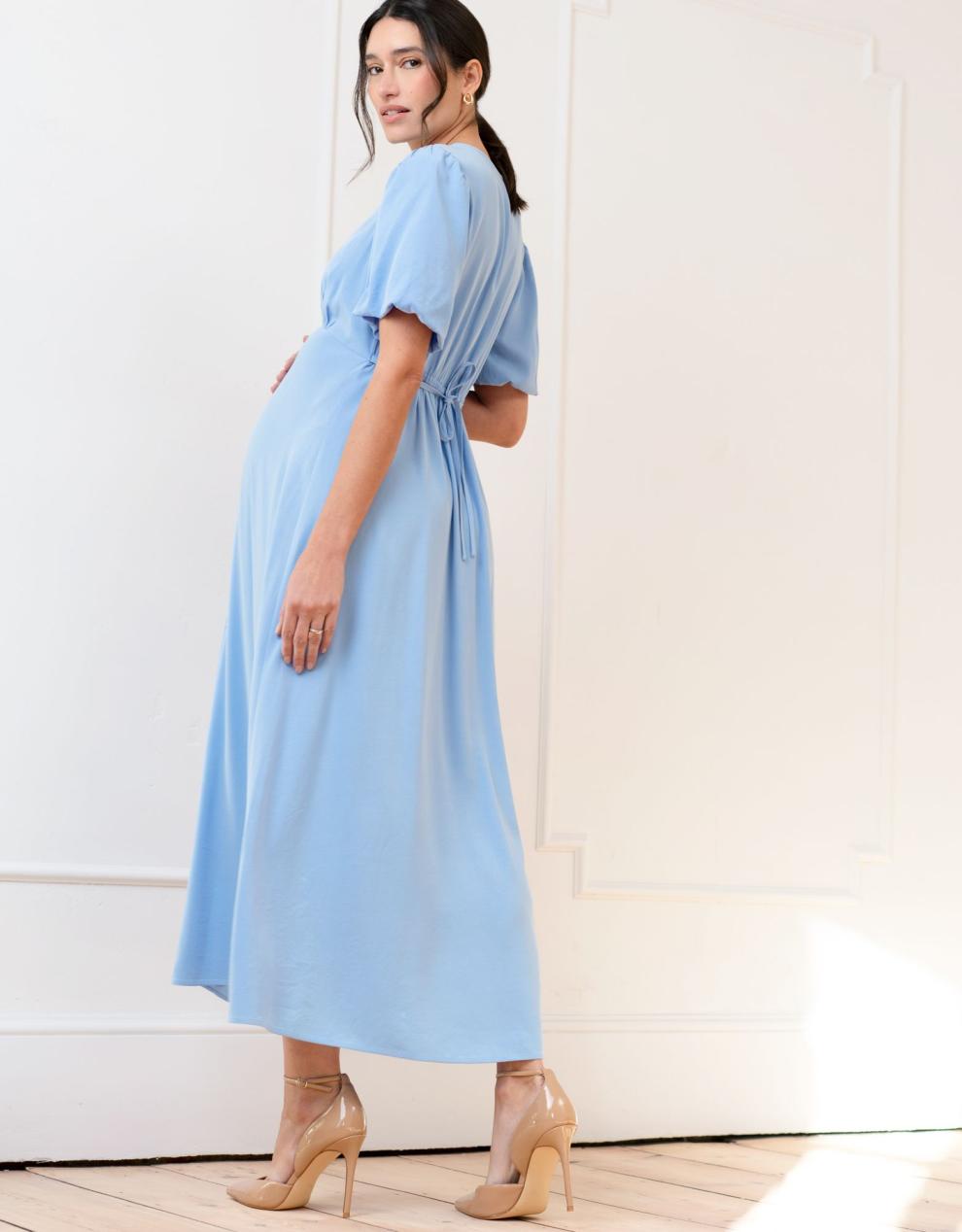 Women Seraphine Dresses Button-through V Neck Maternity And Nursing Dress