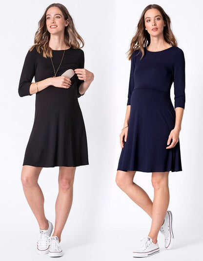 Women Seraphine Dresses Maternity & Nursing Dresses – Twin Pack