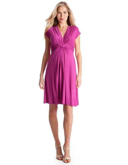 Women Seraphine Dresses Pink Fuchsia Knot Front Maternity Dress