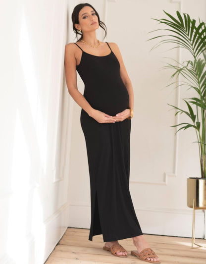 Women Seraphine Dresses Ribbed Jersey Cami Maxi Maternity Dress