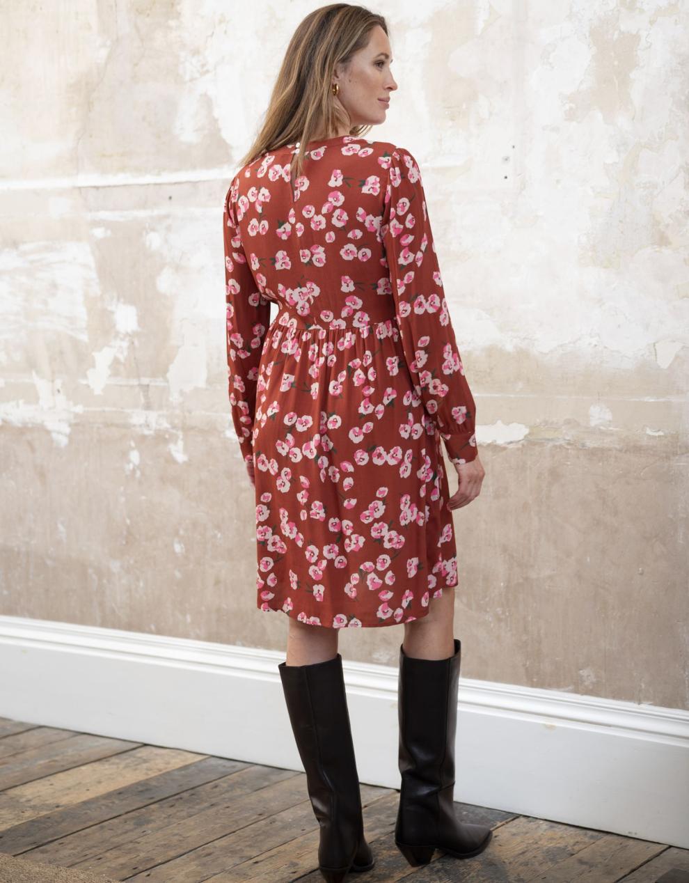 Women Seraphine Dresses Rust Floral Maternity & Nursing Dress Seraphine