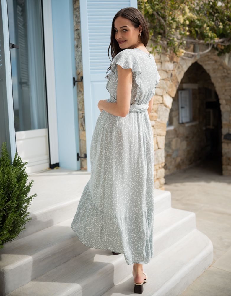 Women Seraphine Dresses Sage Maternity & Nursing Midi Dress