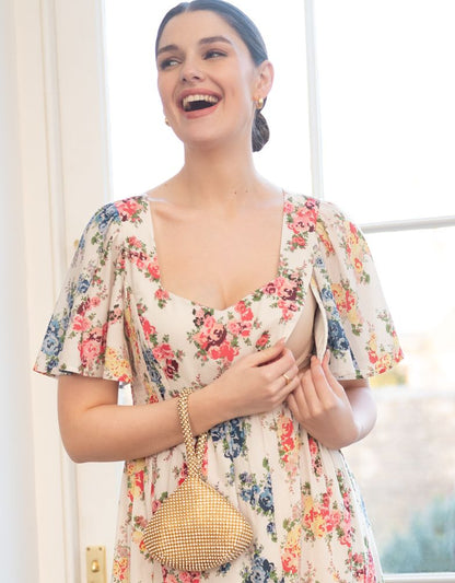 Women Seraphine Dresses Vintage Floral Maternity & Nursing Dress