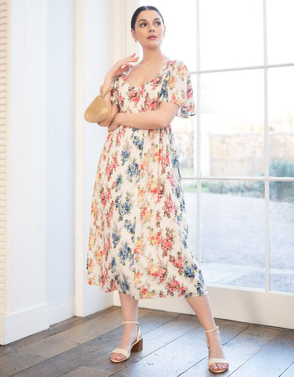 Women Seraphine Dresses Vintage Floral Maternity & Nursing Dress