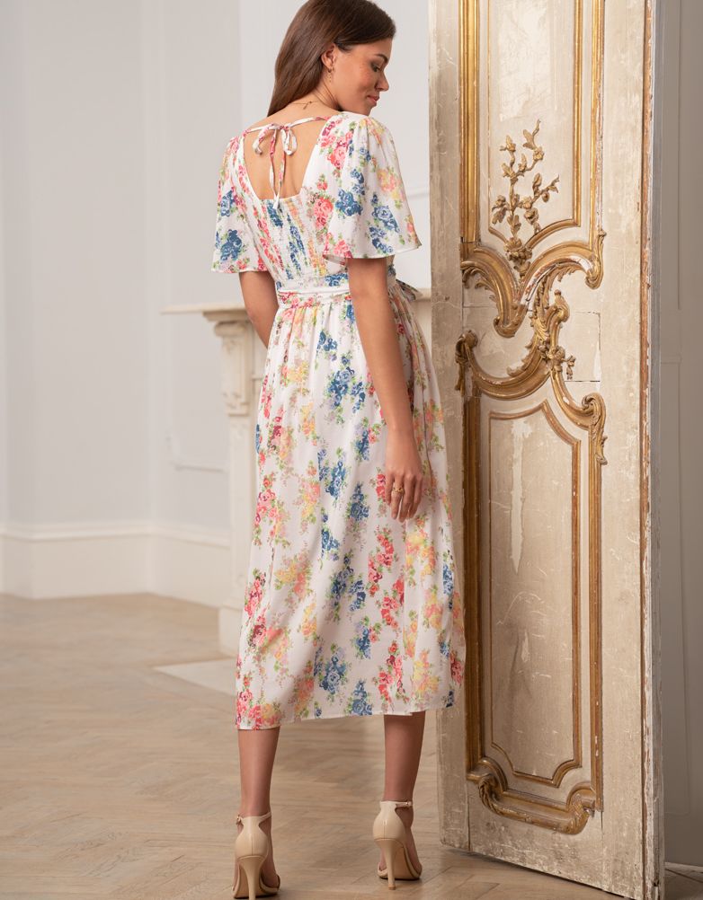 Women Seraphine Dresses Vintage Floral Maternity & Nursing Dress