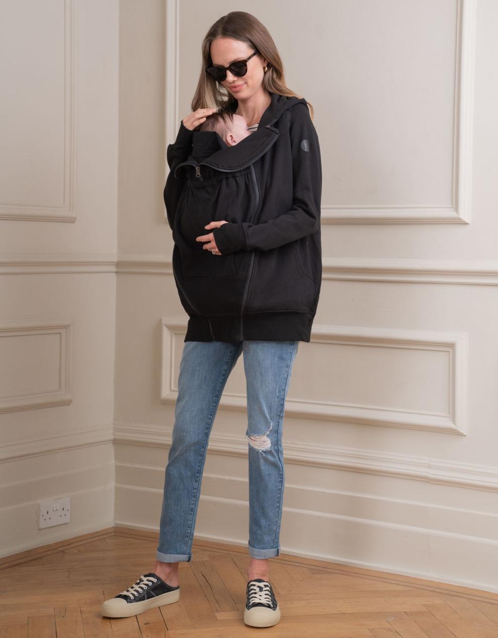 Women Seraphine Essentials Black 3 In 1 Maternity Hoodie