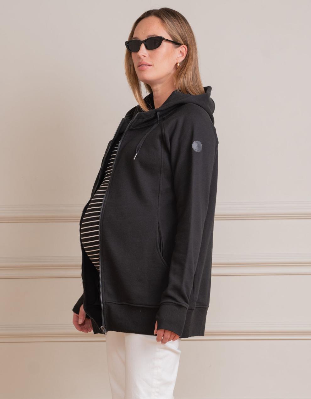 Women Seraphine Essentials Black 3 In 1 Maternity Hoodie
