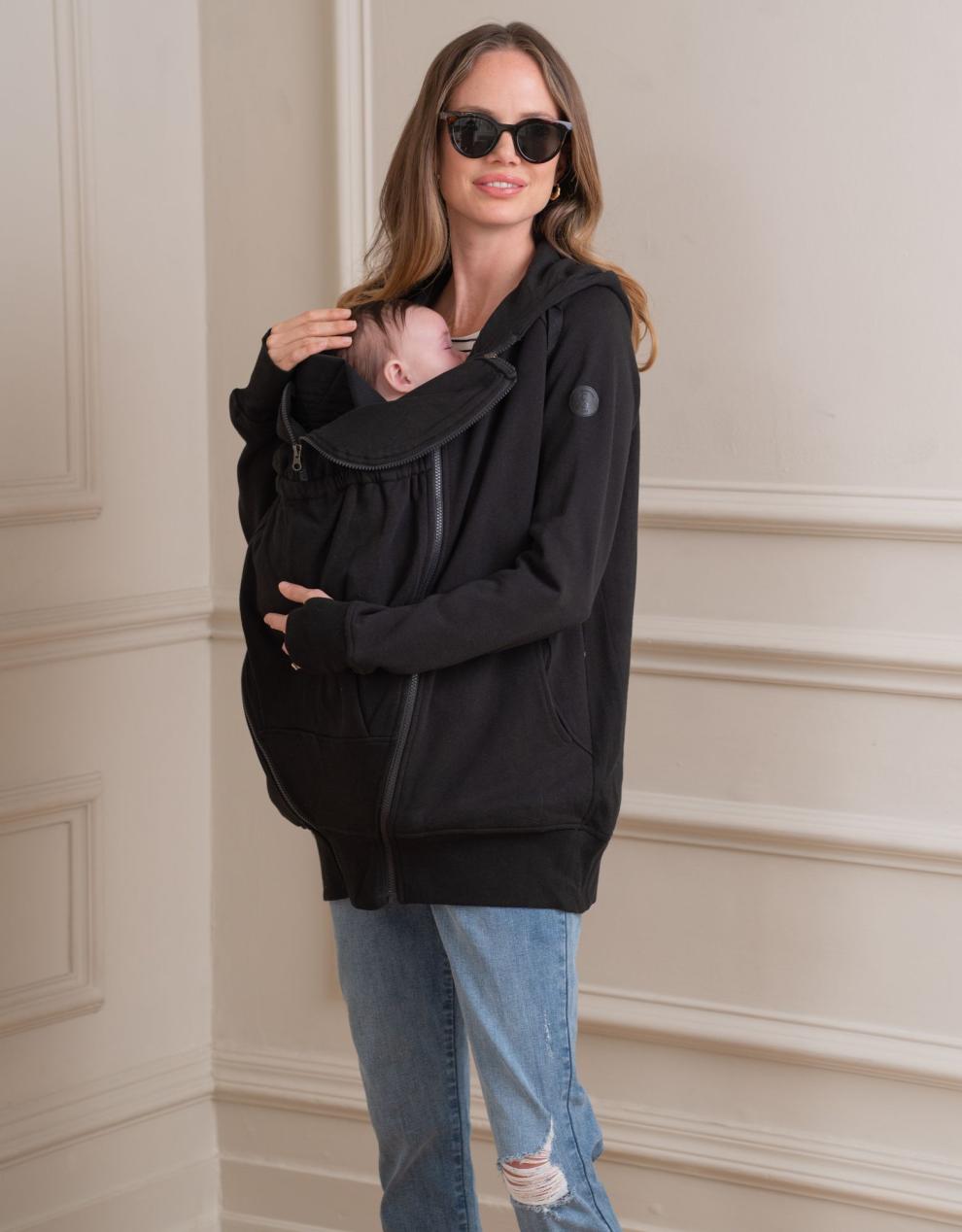 Women Seraphine Essentials Black 3 In 1 Maternity Hoodie