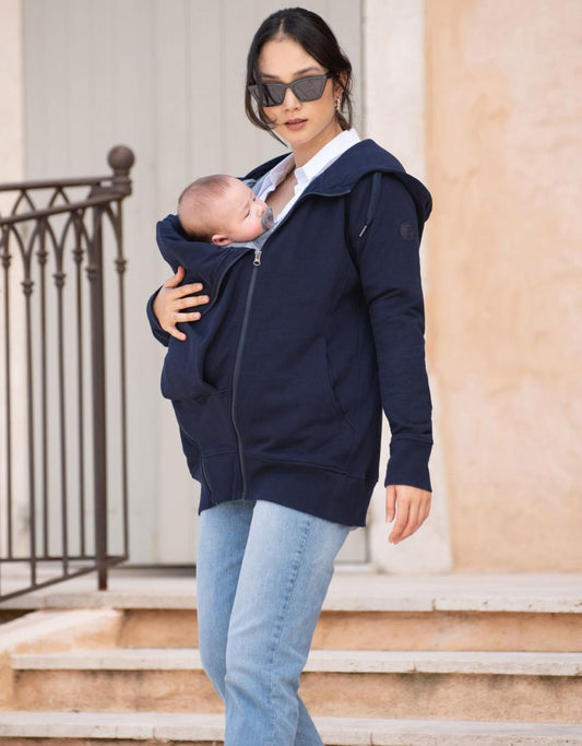 Women Seraphine Essentials Dark Blue 3 In 1 Maternity Hoodie