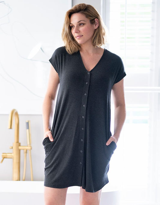 Women Seraphine Essentials Maternity Hospital Bag Labor Gown In Organic Cotton US
