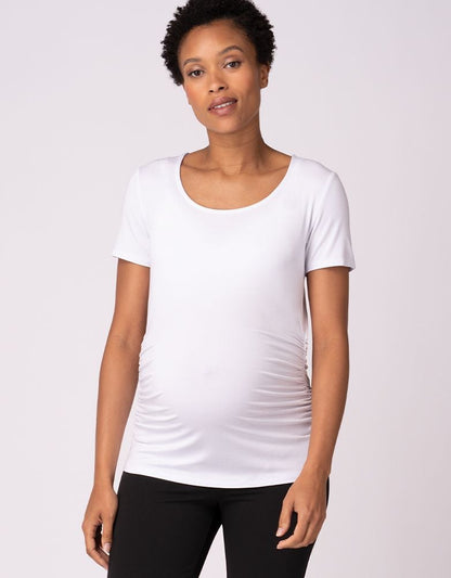 Women Seraphine Essentials Twin Pack Maternity T-Shirts - Sage & White