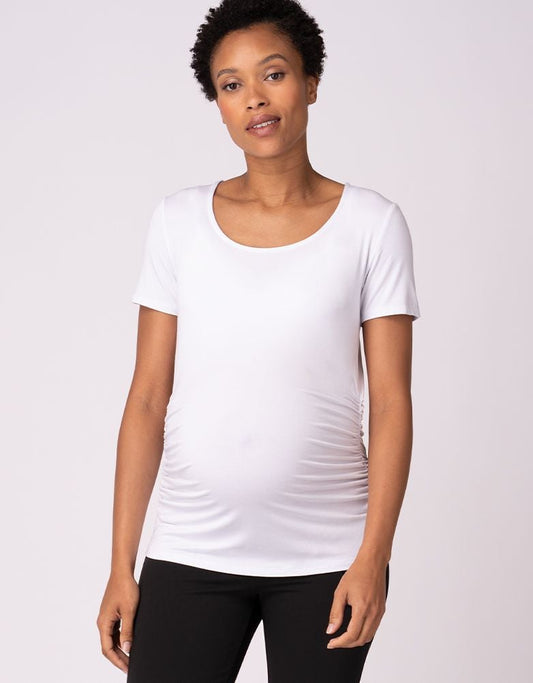Women Seraphine Essentials Twin Pack Maternity T-Shirts - Sage & White