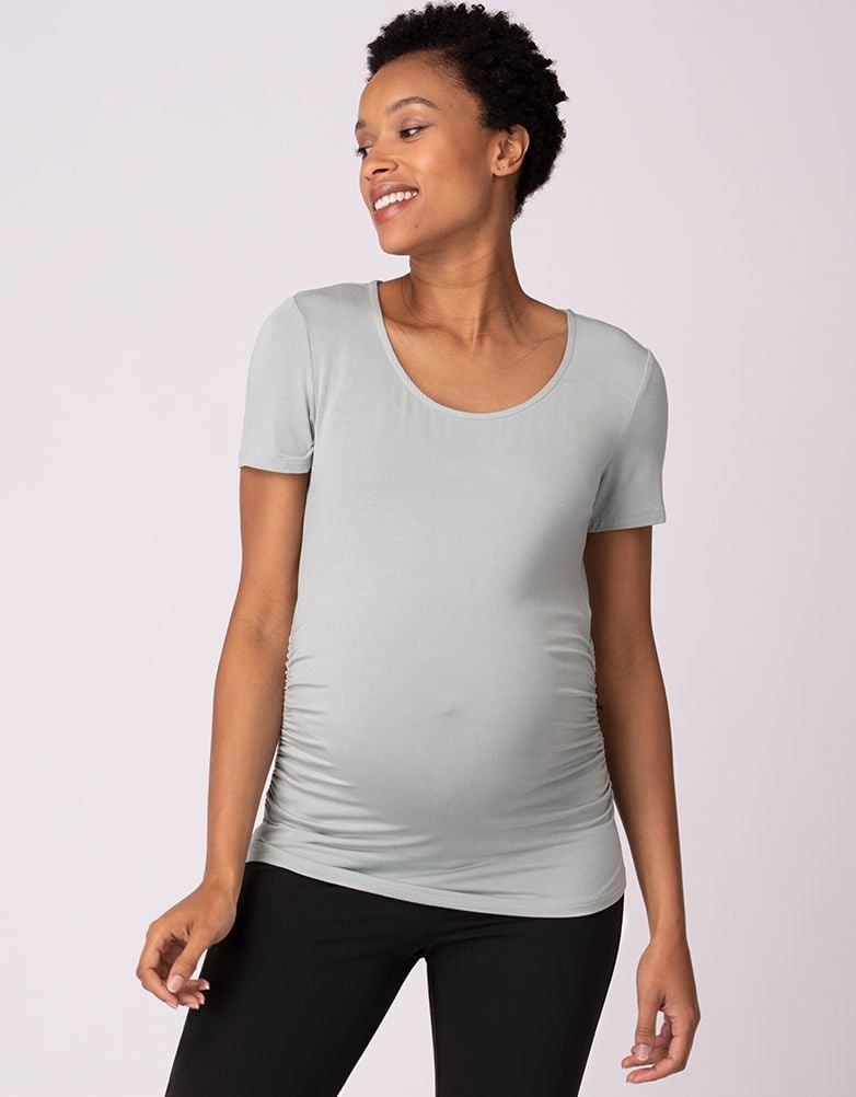Women Seraphine Essentials Twin Pack Maternity T-Shirts - Sage & White