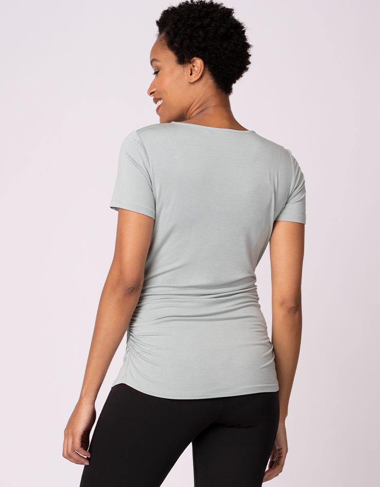 Women Seraphine Essentials Twin Pack Maternity T-Shirts - Sage & White