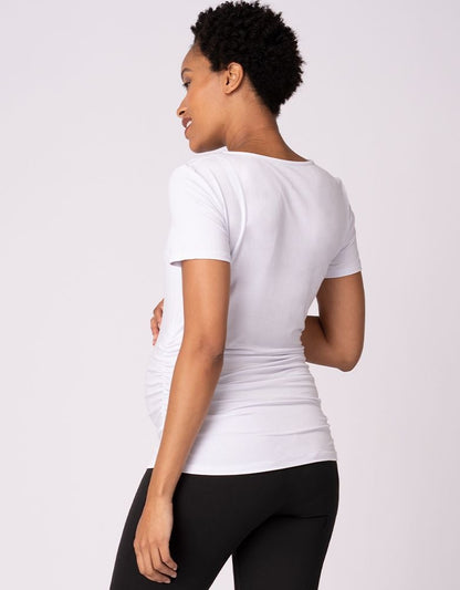 Women Seraphine Essentials Twin Pack Maternity T-Shirts - Sage & White