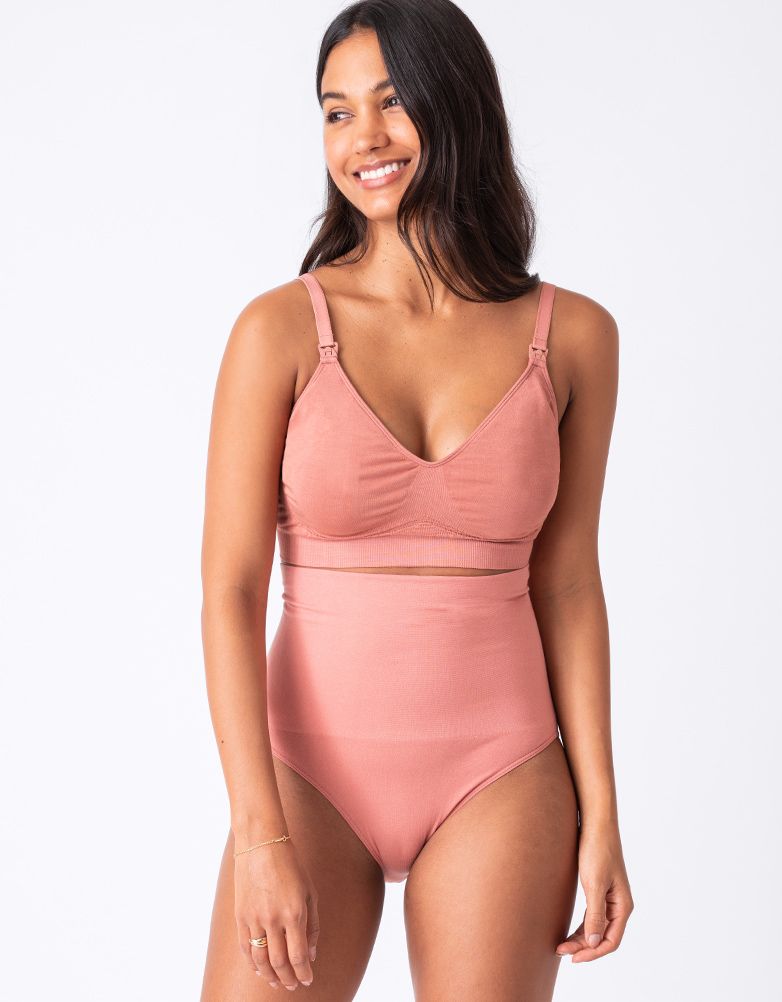 Women Seraphine Essentials Twin Pack Post Maternity Shaping Briefs – Black & Terracotta