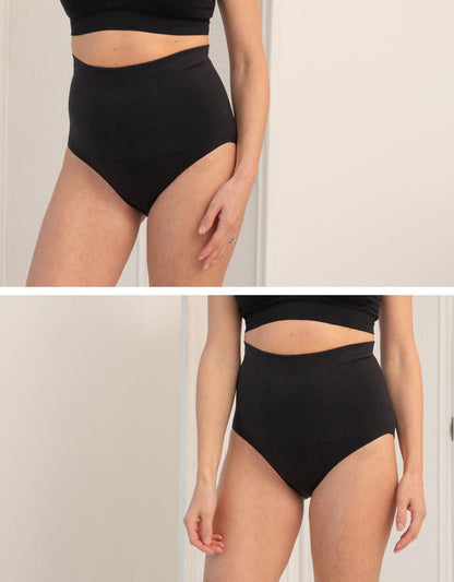 Women Seraphine Essentials Twin Pack Post Maternity Shaping Briefs – Black