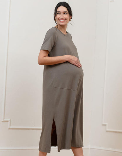 Women Seraphine Formal Dresses Cotton Modal T-Shirt Maternity Dress