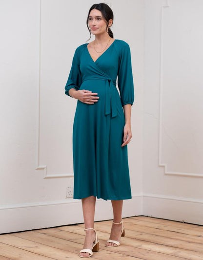Women Seraphine Formal Dresses Jersey Wrap Maternity-To-Nursing Dress