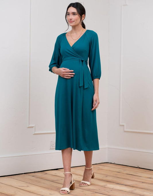 Women Seraphine Formal Dresses Jersey Wrap Maternity-To-Nursing Dress