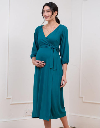 Women Seraphine Formal Dresses Jersey Wrap Maternity-To-Nursing Dress