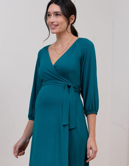 Women Seraphine Formal Dresses Jersey Wrap Maternity-To-Nursing Dress