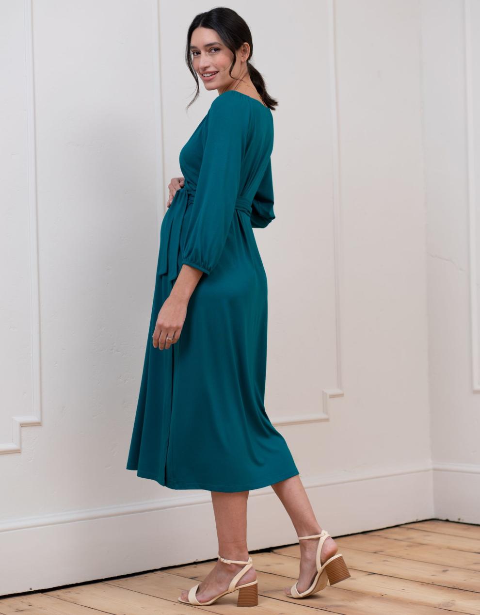 Women Seraphine Formal Dresses Jersey Wrap Maternity-To-Nursing Dress