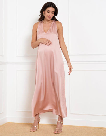 Women Seraphine Formal Dresses Reversible Halter Neck A-Line Maternity Dress