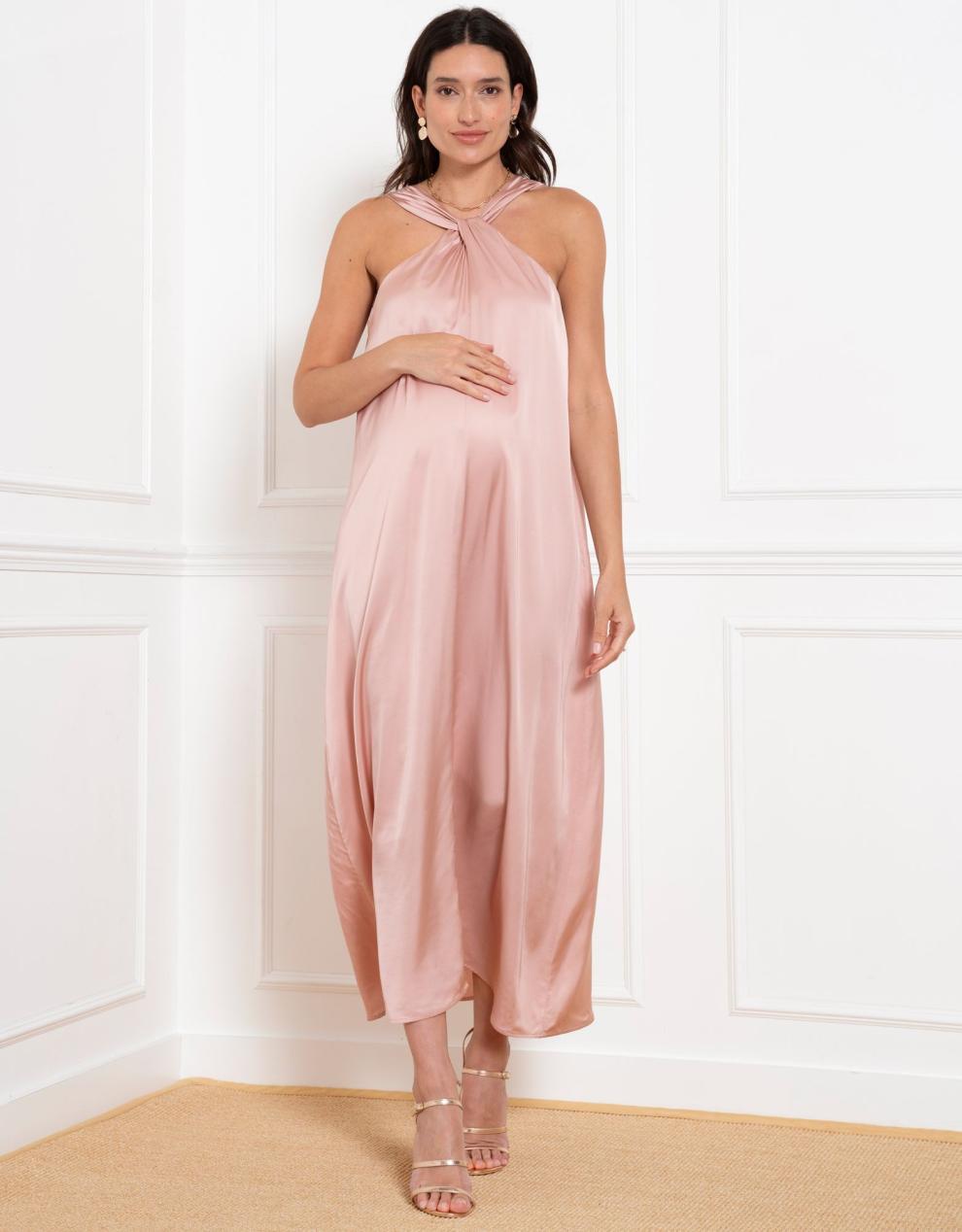 Women Seraphine Formal Dresses Reversible Halter Neck A-Line Maternity Dress